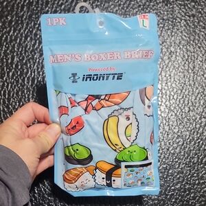 Men's Boxer Briefs - Fun Print on Blue